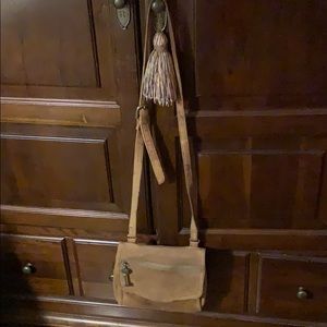 Tan leather purse